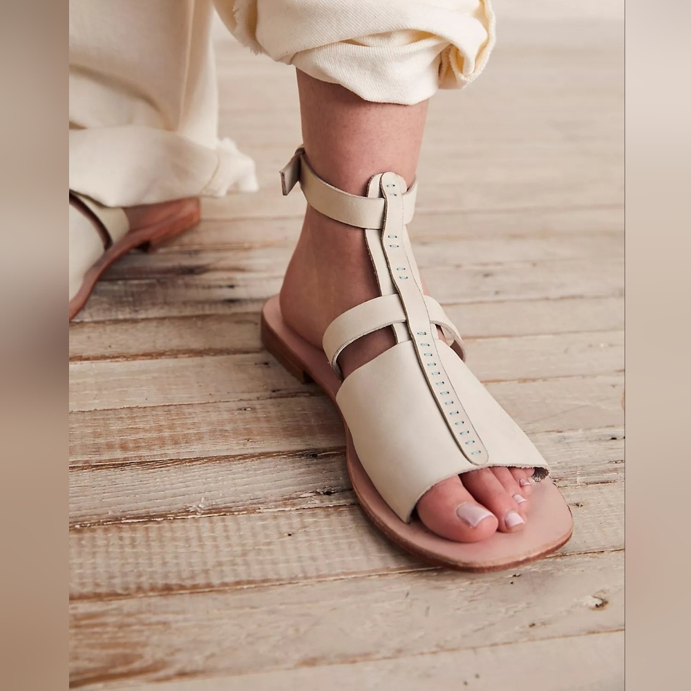 Free People Women's Long Weekend Sandals Off White - Picture 3 of 9
